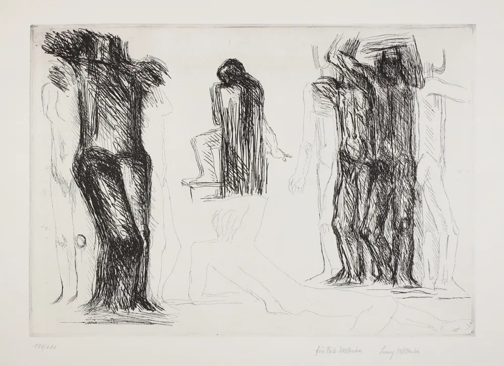 Гравюра Wotruba - Ommagio a Michelangelo