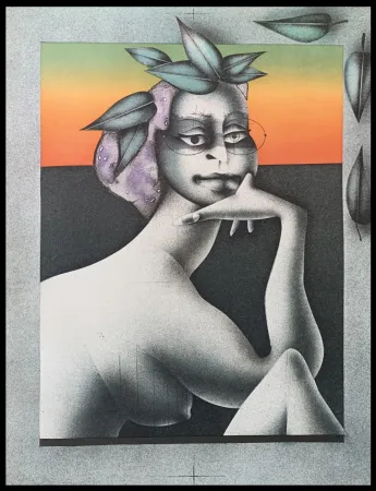 Литография Wunderlich - La penseuse du printemps 