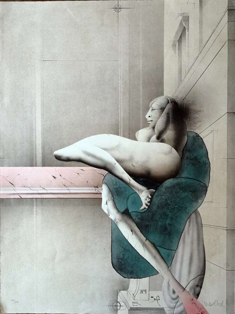 Литография Wunderlich - Omaggio a Michelangelo