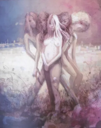 Литография Yuskavage - Hippies in tit Heaven