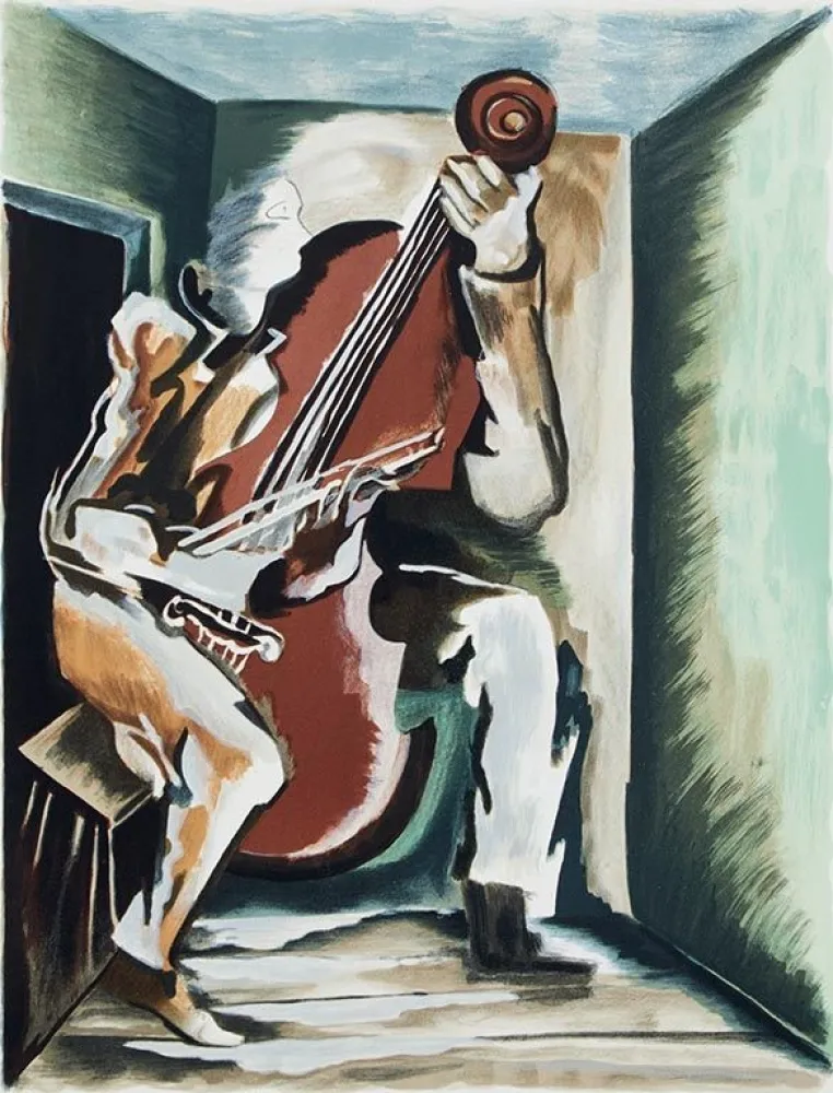 Литография Zadkine - Le musicien