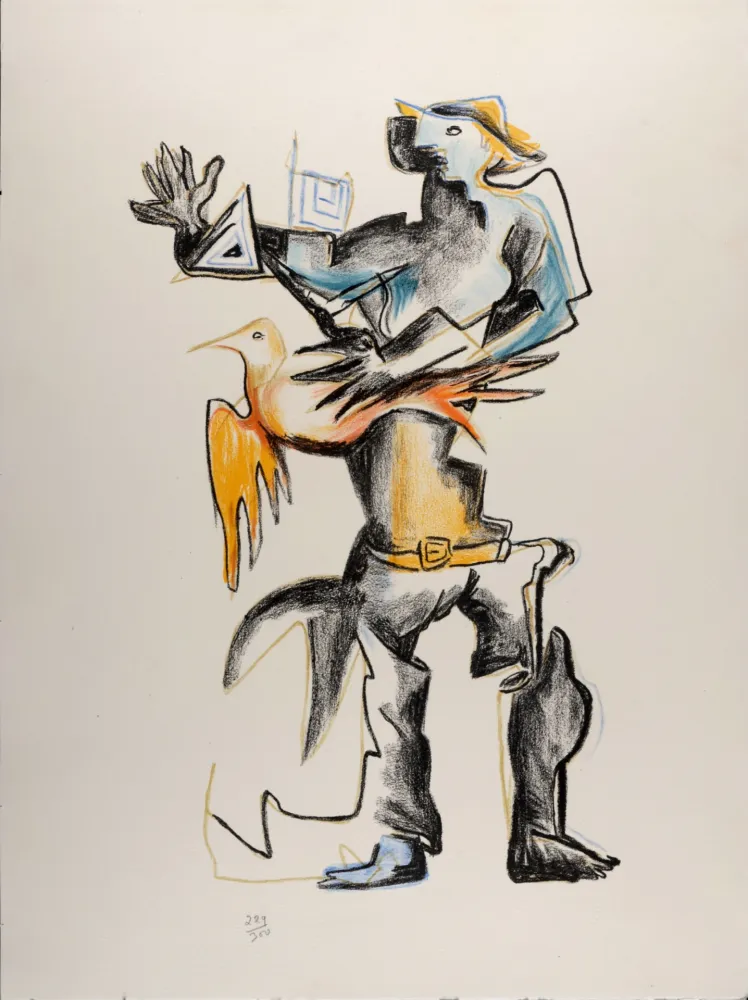 Литография Zadkine - L'Oiseleur, 1967