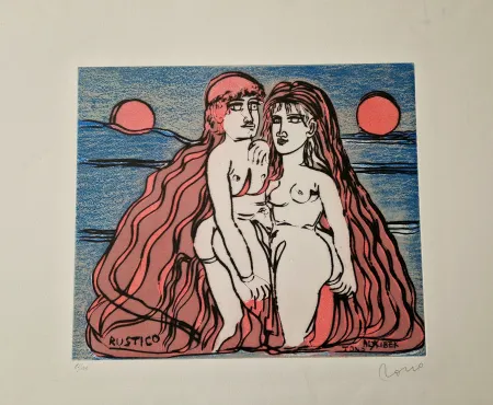 Офорт Zancanaro - Alibek e Rustico