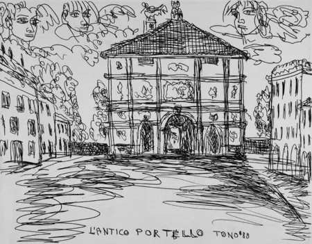 Офорт Zancanaro - L'antico Portello