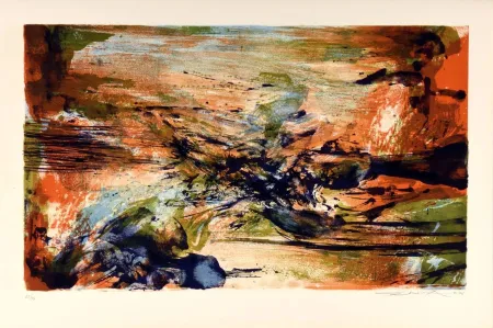 Литография Zao - À la gloire de l'image et art poétique (To the Glory of the Image and Poetic Art)