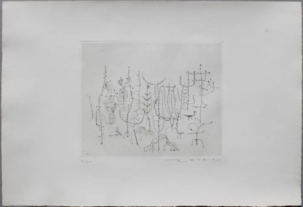 Гравюра Сухой Иглой Zao - Arbrisseaux (Shrub)