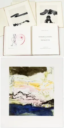Иллюстрированная Книга Zao - Henri Michaux : ANNONCIATION. MOMENTS. 7 eaux-fortes et aquatintes à pleine page de Zao Wou-Ki (1996)