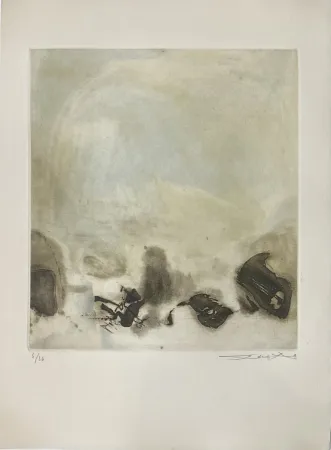 Офорт Zao - L'étang 