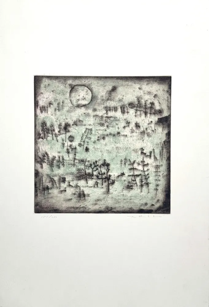 Офорт Zao - Paysage au soleil 