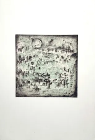 Офорт Zao - Paysage au soleil 