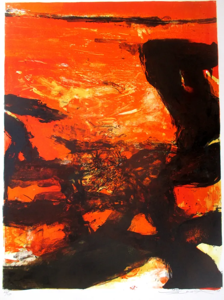 Литография Zao - Red composition