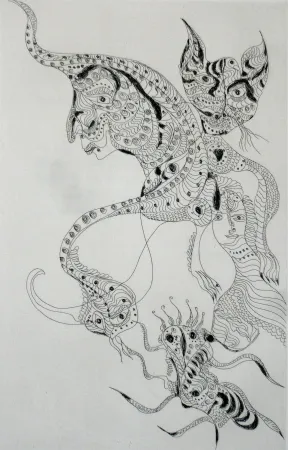 Офорт И Аквитанта Zurn - Oracles et spectacles 2