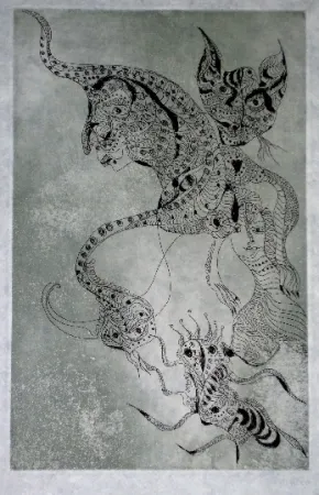 Офорт И Аквитанта Zurn - Oracles et spectacles (2)