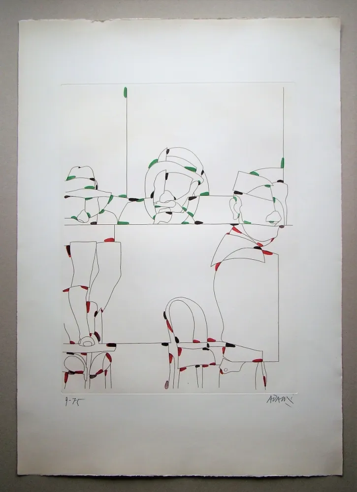 Офорт Adami - Rittratti con espressione