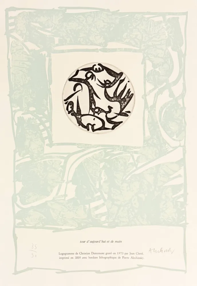 Офорт Alechinsky - Tour d'aujourd'hui