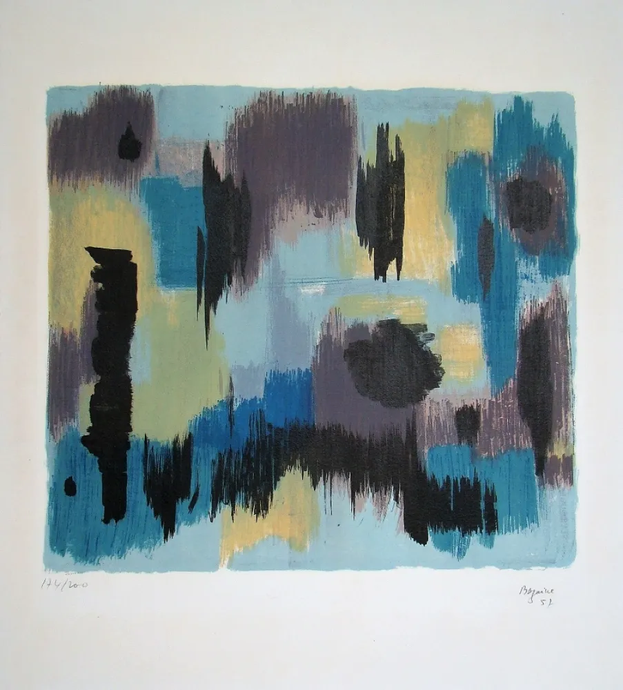 Литография Bazaine - Composition, 1957