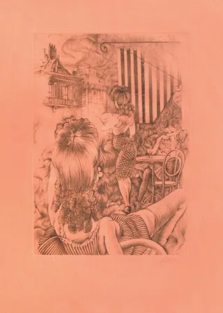 Офорт И Аквитанта Bellmer - Incendie à marseille