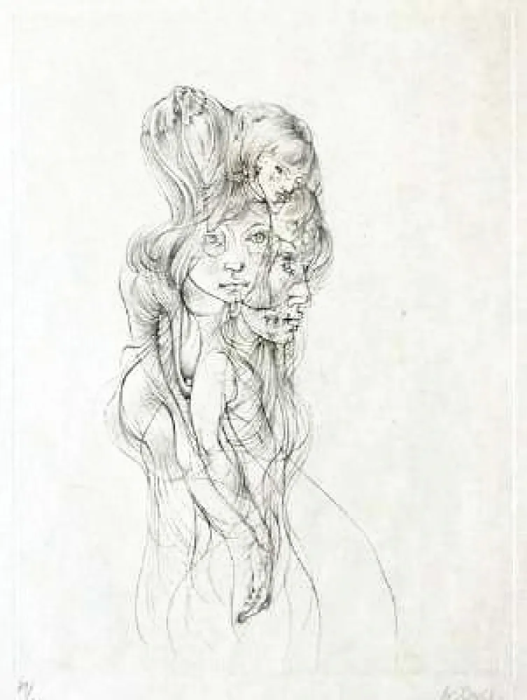 Гравюра Сухой Иглой Bellmer - Jeunes filles