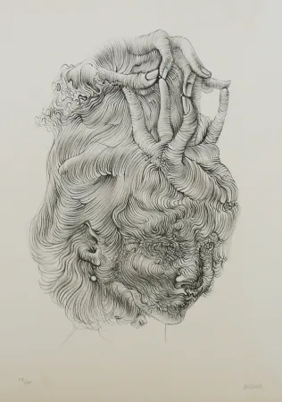 Литография Bellmer - LE CHAPEAU MAIN