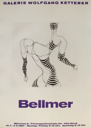 Гравюра Bellmer - Liegende in Strümpfen