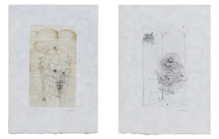 Гравюра Bellmer - MODE D'EMPLOI. Suite des 7 gravures signées sur Japon nacré (1967)