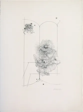 Гравюра Сухой Иглой Bellmer - Octopus from 