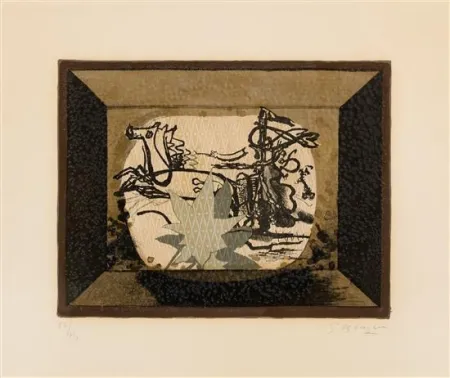 Литография Braque - Le Char (The Chariot III)