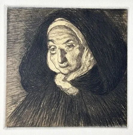 Гравюра Cottet - Bretonne 