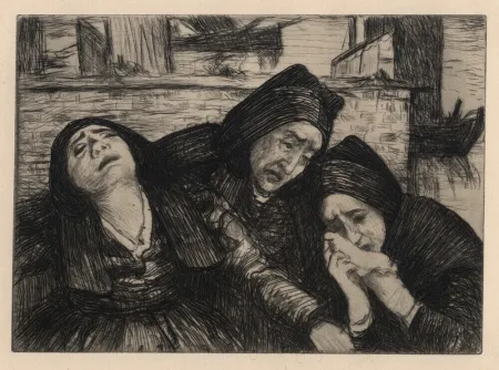 Гравюра Cottet - Douleur