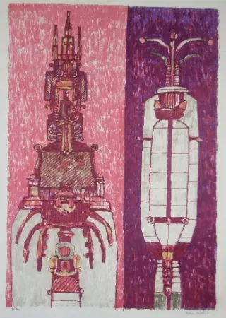 Литография Courtin - Le bon légume