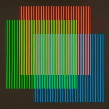 Литография Cruz-Diez - Serie semana - Lunes