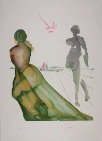 Литография Dali - La déesse de Cythère..., from Ovide L'art D'aimer - Hand-signed - Large size