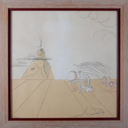 Гравюра Dali - Paysage fossile imaginaire, 1968/1980 - Hand-signed