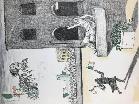 Литография De Chirico - L'Italia del centenario 