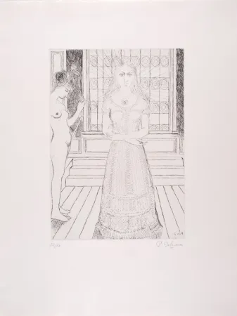 Офорт Delvaux - Vitrail