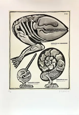 Гравюра Di Rosa - Squelette de Submariner