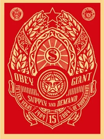 Сериграфия Fairey - Supply and Demand (Red) 