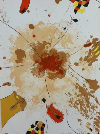 Литография Guinovart - Com la roda