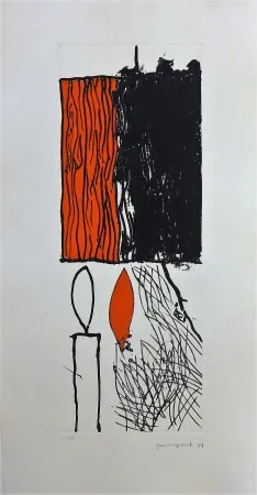 Гравюра Guinovart - L'espelma