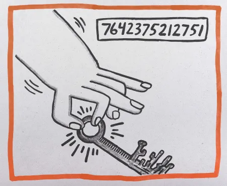 Литография Haring - Against all Odds, 1990