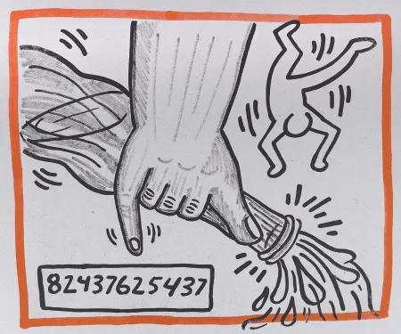 Литография Haring - Against all Odds, 1990