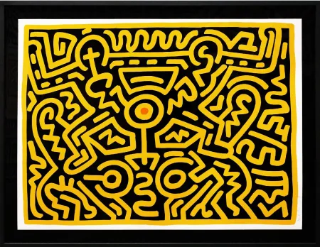 Сериграфия Haring - Growing 4