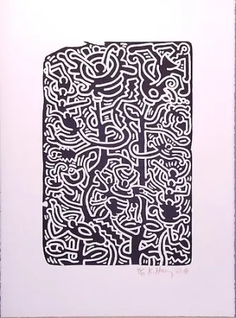 Литография Haring - Stones 4