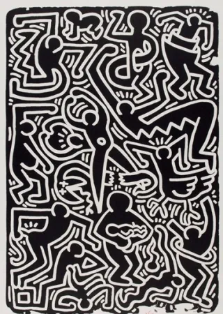 Литография Haring - Stones 5, from 5 works: stones.