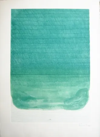 Гравюра Hernandez Pijuan - Paisatge acotacio