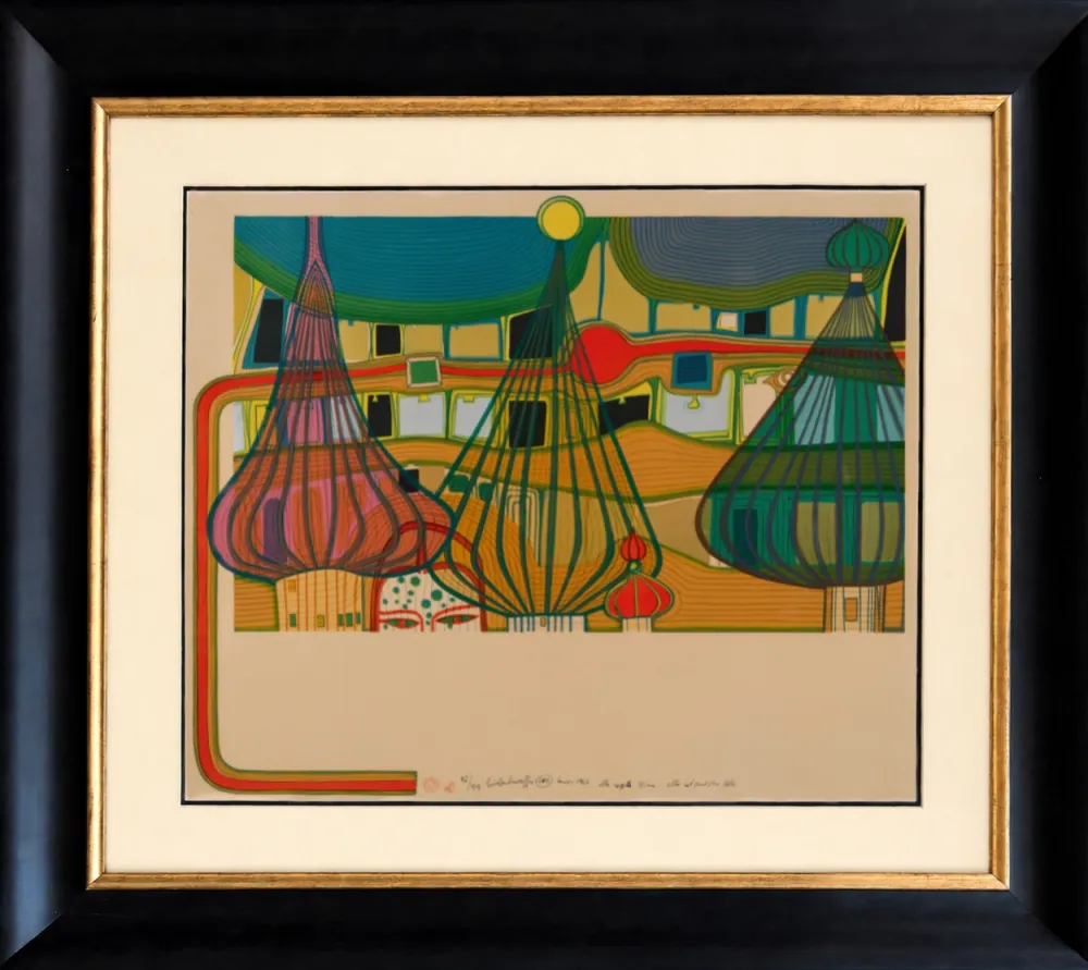 Литография Hundertwasser - L'Expulsion