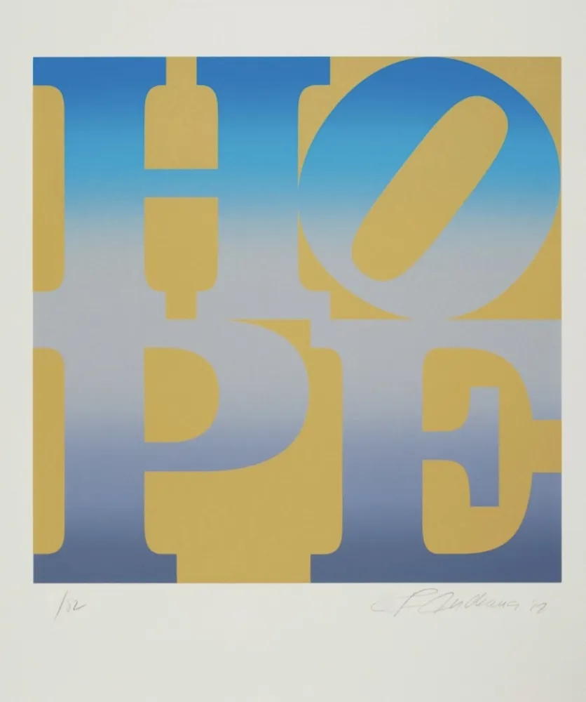 Сериграфия Indiana - Four Seasons of Hope: Winter (Gold)