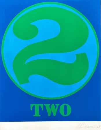 Сериграфия Indiana - Robert Indiana (1928–2018) - Two, from numbers - Screenprint in colors on Schoellers Parole paper - 1968
