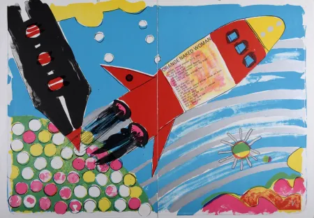 Литография Kogelnik - Orange Naked Woman