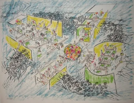 Литография Matta - La température de la tête